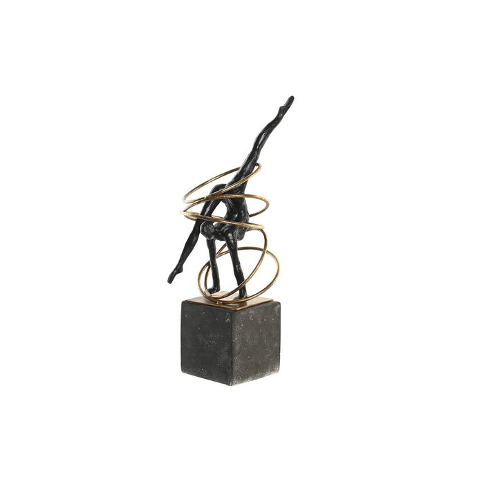 DKD Home Decor Figura de Gimnasta en Resina y Metal Negro y Dorado DKD Home Decor Figura de Gimnasta en Resina y Metal Negro y Dorado