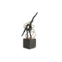 DKD Home Decor Figura de Gimnasta en Resina y Metal Negro y Dorado
