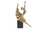 DKD Home Decor Figura de Bailarina en Resina Dorado y Negro
