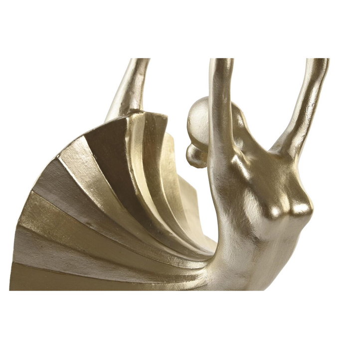 DKD Home Decor Figura de Bailarina en Resina Dorado y Negro DKD Home Decor Figura de Bailarina en Resina Dorado y Negro