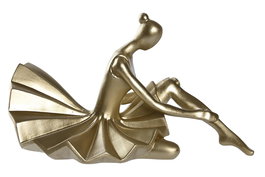 DKD Home Decor Figura Bailarina Resina Dorado 23 x 14.5 x 17 cm (2 Unidades)