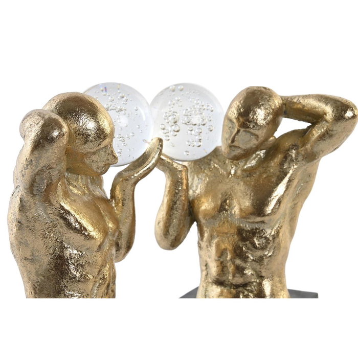 DKD Home Decor Set de 2 Sujetalibros de Resina Hombre Dorado DKD Home Decor Set de 2 Sujetalibros de Resina Hombre Dorado