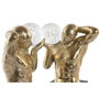DKD Home Decor Set de 2 Sujetalibros de Resina Hombre Dorado