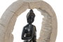 DKD Home Decor Figura de Buda sobre Tronco en Resina, Pack de 2 unidades