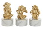 DKD Home Decor Figura de Resina con Acabado Mármol, Surtido de 3 Piezas