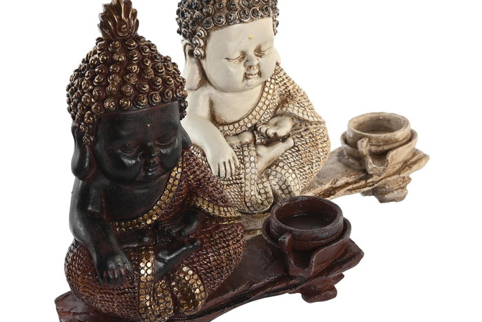 DKD Home Decor Figura de Buda en Resina Surtido de 4 Unidades DKD Home Decor Figura de Buda en Resina Surtido de 4 Unidades