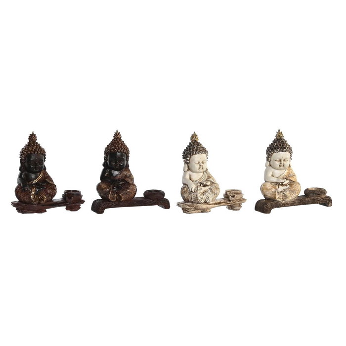 DKD Home Decor Figura de Buda en Resina Surtido de 4 Unidades DKD Home Decor Figura de Buda en Resina Surtido de 4 Unidades