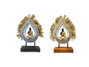 DKD Home Decor Figura de Buda en Resina y Yute, Pack de 2 unidades