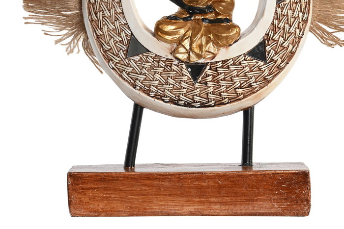 DKD Home Decor Figura de Buda en Resina y Yute, Pack de 2 unidades