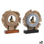 DKD Home Decor Figura Buda de Resina y Yute Surtido de 2 Unidades
