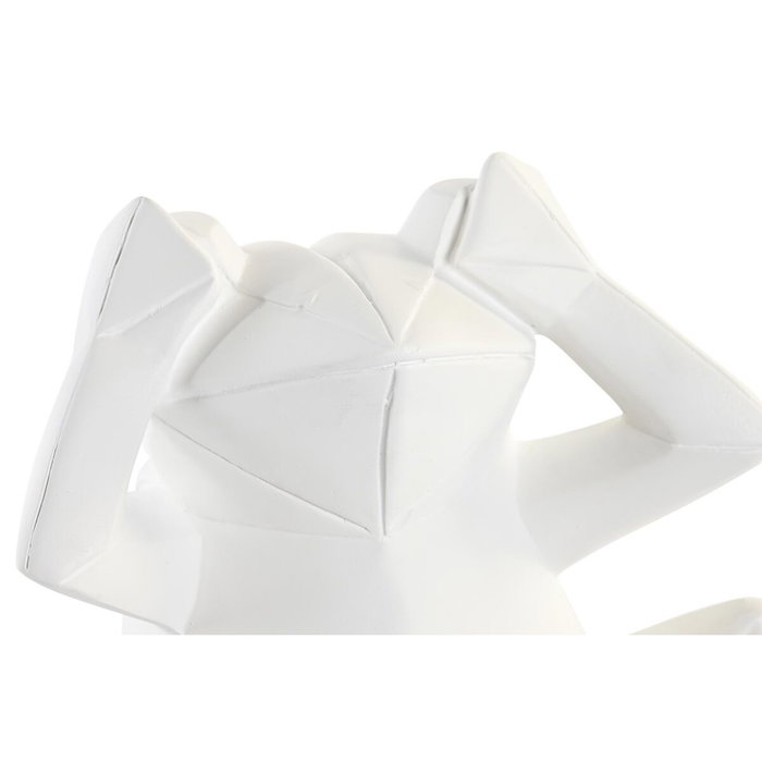 DKD Home Decor Figura de Resina Rana Surtido de 3 Unidades Blanco