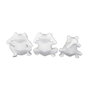 DKD Home Decor Figura de Resina Rana Surtido de 3 Unidades Blanco