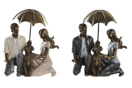 DKD Home Decor Figura de Resina Pareja Surtido de 2 Unidades Multicolor