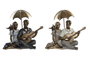 DKD Home Decor Figura de Resina Pareja Multicolor Set de 2