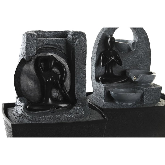 DKD Home Decor Fuente de Resina YOGA Surtido de 2 unidades