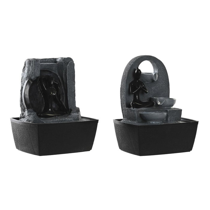 DKD Home Decor Fuente de Resina YOGA Surtido de 2 unidades