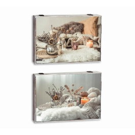 DKD Home Decor Tapa Contador MDF 46,5x6x31,5 SPA Surtido de 2 unidades