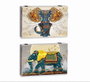 DKD Home Decor Tapa Contador MDF Elefante Surtido de 2 Unidades