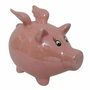 DKD Home Decor Hucha de Cerdo Iridiscente Rosa