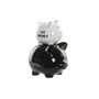 DKD Home Decor Figura de Cerdo en Negro y Blanco de Dolomita