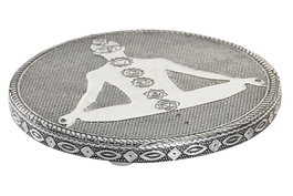 DKD Home Decor Soporte Incienso Arabe Plateado Madera y Aluminio 10x1x10 cm