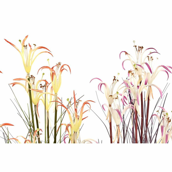 DKD Home Decor Set de 2 Plantas de Lirio Araña en PVC y Metal (35x35x114 cm)