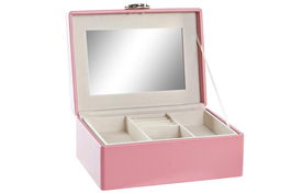 DKD Home Decor Joyero Honda Glam Rosa 23 x 17 x 10 cm