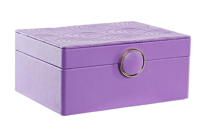 DKD Home Decor Joyero Glam Lila 13 x 8.5 x 17 cm