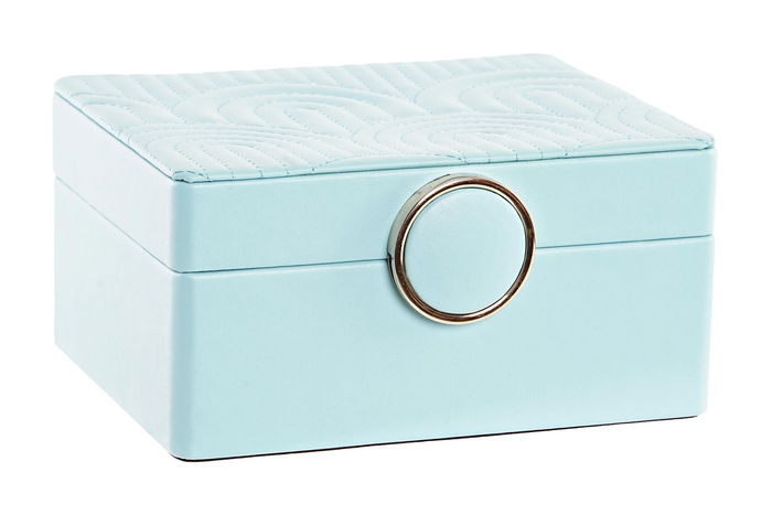 DKD Home Decor Joyero Glam Verde Menta 17 x 10 x 23 cm