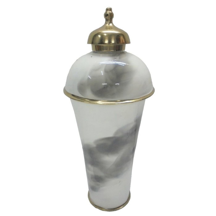 DKD Home Decor Tibor Bicolor Aluminio y Hierro 17x17x41 cm DKD Home Decor Tibor Bicolor Aluminio y Hierro 17x17x41 cm
