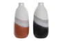 DKD Home Decor Jarrón de Dolomita Tricolor 13x13x29 cm (Pack de 2)