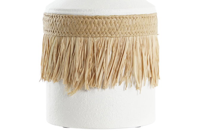 DKD Home Decor Jarrón Boho Blanco Natural 16 x 40 x 20 cm