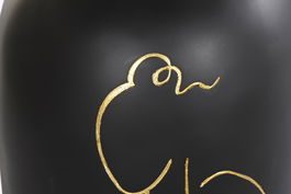 DKD Home Decor Jarrón Moderno Negro Resina 34 x 73.5 x 34 cm