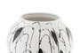 DKD Home Decor Tibor Oriental Blanco Negro Porcelana 22 x 42 x 22 cm Hojas