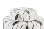 DKD Home Decor Tibor de Porcelana Hojas Blanco