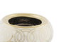 DKD Home Decor Tibor de Porcelana Cromado Blanco y Dorado FANA
