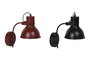 DKD Home Decor Lámpara Aplique Loft Negro Rojo Metal 26 x 28 x 16.5 cm (2 Unidades)