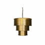 DKD Home Decor Lámpara de Techo de Hierro Triple Dorado