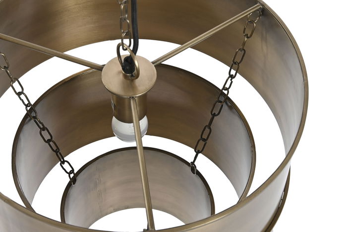 DKD Home Decor Lampara Techo Glam Dorado Hierro Triple 42 x 41 x 42 cm