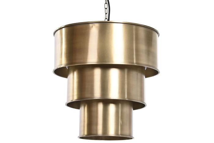 DKD Home Decor Lampara Techo Glam Dorado Hierro Triple 42 x 41 x 42 cm