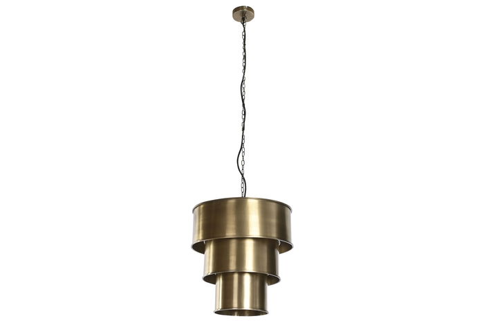 DKD Home Decor Lampara Techo Glam Dorado Hierro Triple 42 x 41 x 42 cm