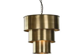 DKD Home Decor Lampara Techo Glam Dorado Hierro Triple 42 x 41 x 42 cm