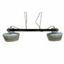 DKD Home Decor Lámpara de Techo de Hierro y Mango Gris con 2 Focos