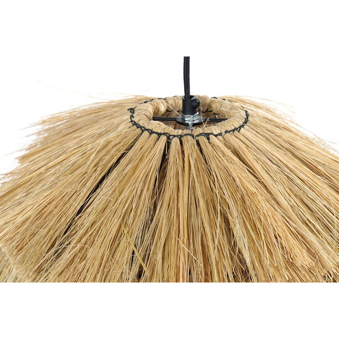 DKD Home Decor Lámpara de Techo de Yute y Metal Natural 45x45x55 cm