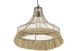 DKD Home Decor Lámpara Techo Colonial Yute Natural 45 x 36 x 45 cm