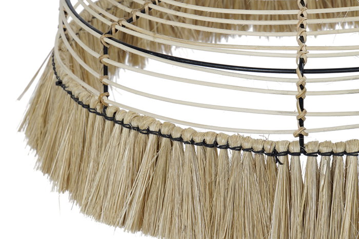 DKD Home Decor Lámpara de Techo de Yute y Metal Natural