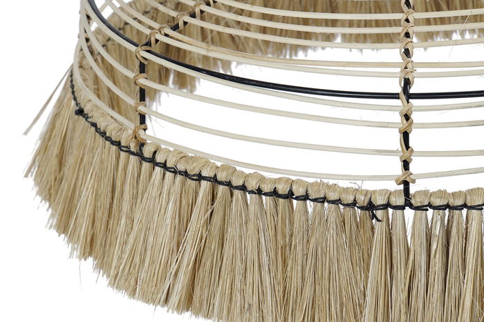 DKD Home Decor Lámpara Techo Colonial Yute Natural 45 x 36 x 45 cm