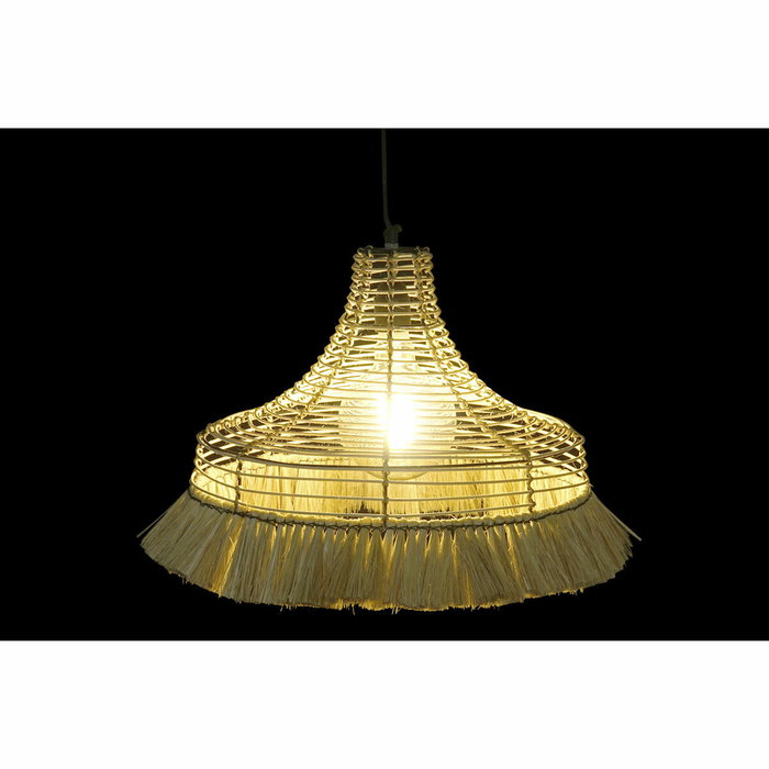 DKD Home Decor Lámpara de Techo de Yute y Metal Natural