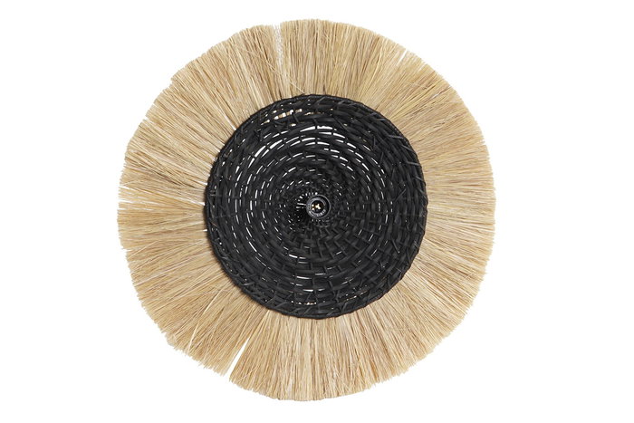 DKD Home Decor Aplique Colonial Natural Negro Yute Hierro 9 x 42 x 42 cm