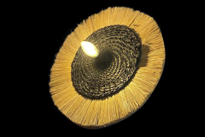 DKD Home Decor Aplique Colonial Natural Negro Yute Hierro 9 x 42 x 42 cm